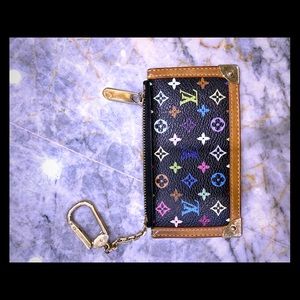 Louis Vuitton Authentic Multicolor Key Cles Noir